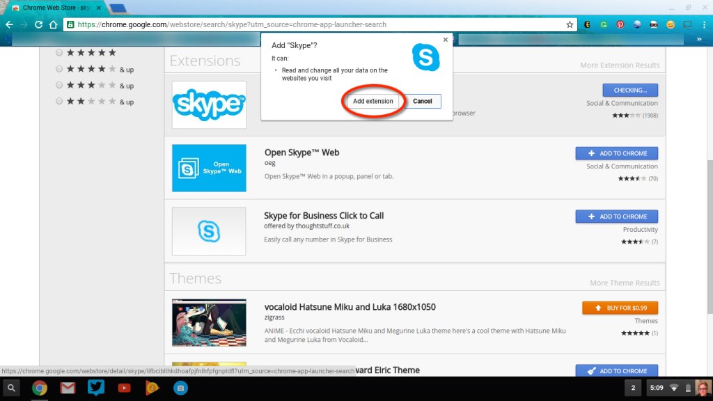 添加Skype扩展