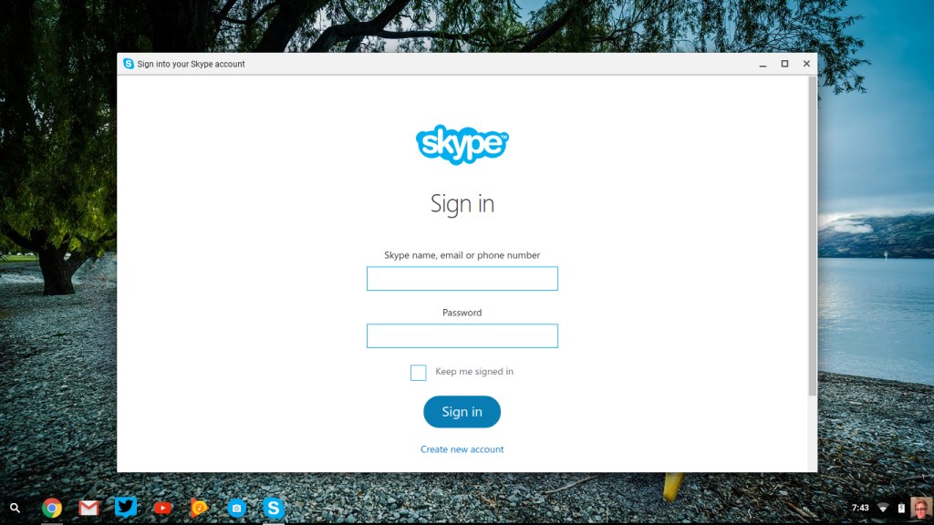桌面上的Skype扩展