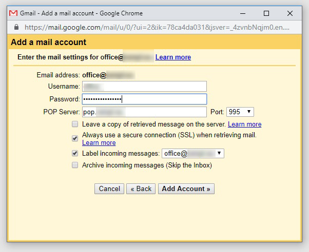 将电子邮件转发到 gmail